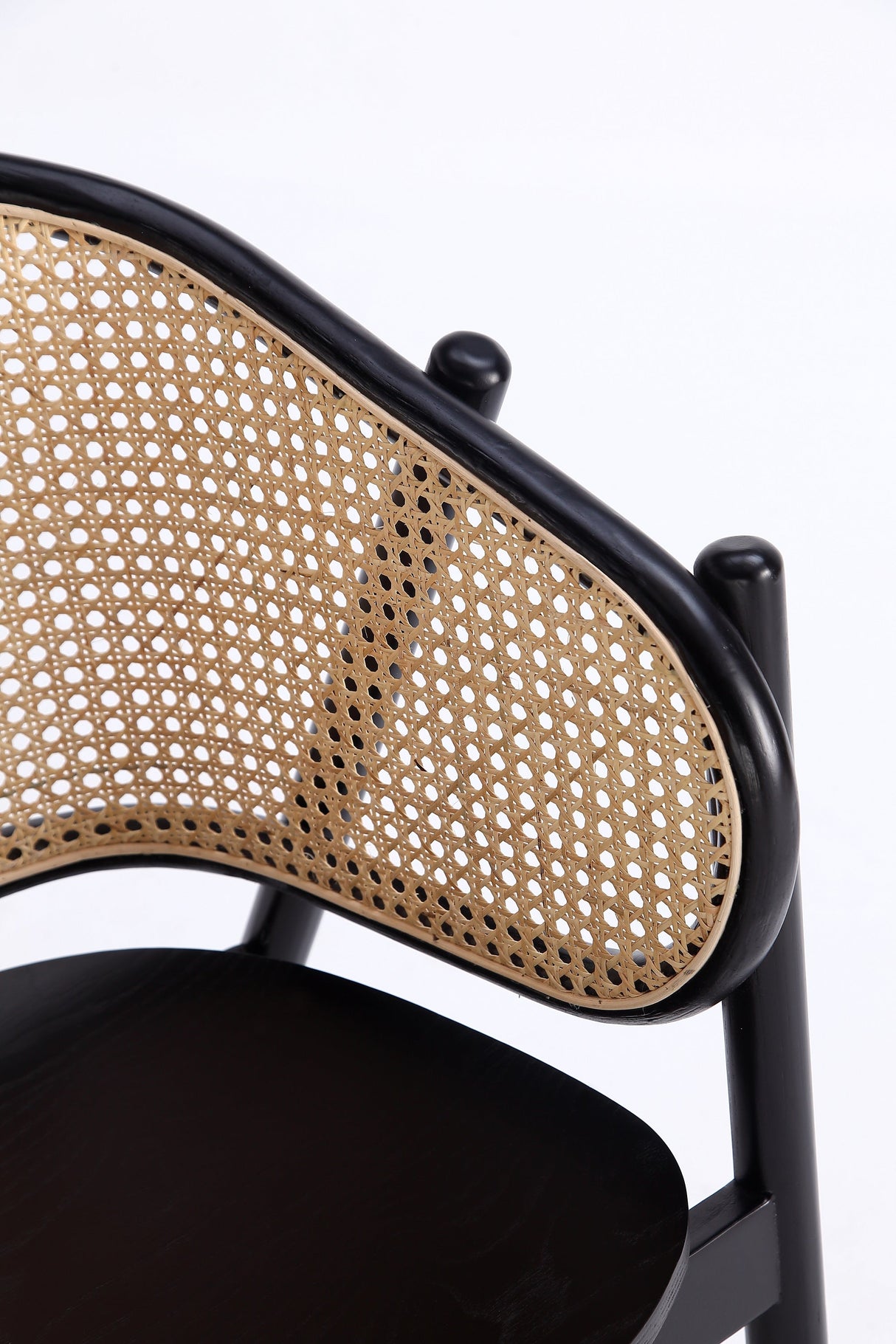 Versailles Armchair in Black and Natural Cane by Manhattan Comfort at Eve Furniture