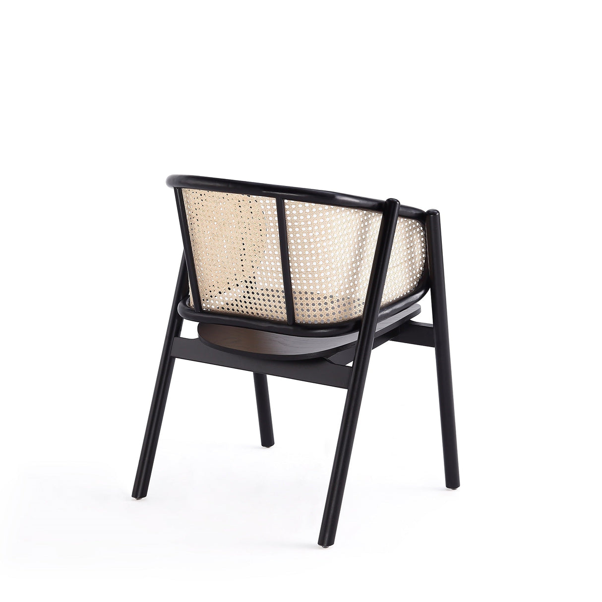 Versailles Armchair in Black and Natural Cane by Manhattan Comfort at Eve Furniture