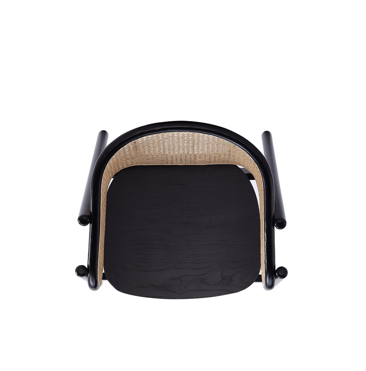 Versailles Armchair in Black and Natural Cane by Manhattan Comfort at Eve Furniture