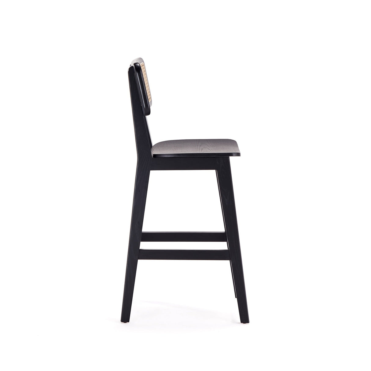 Versailles Counter Stool in Black and Natural Cane (set of 2) by Manhattan Comfort at Eve Furniture