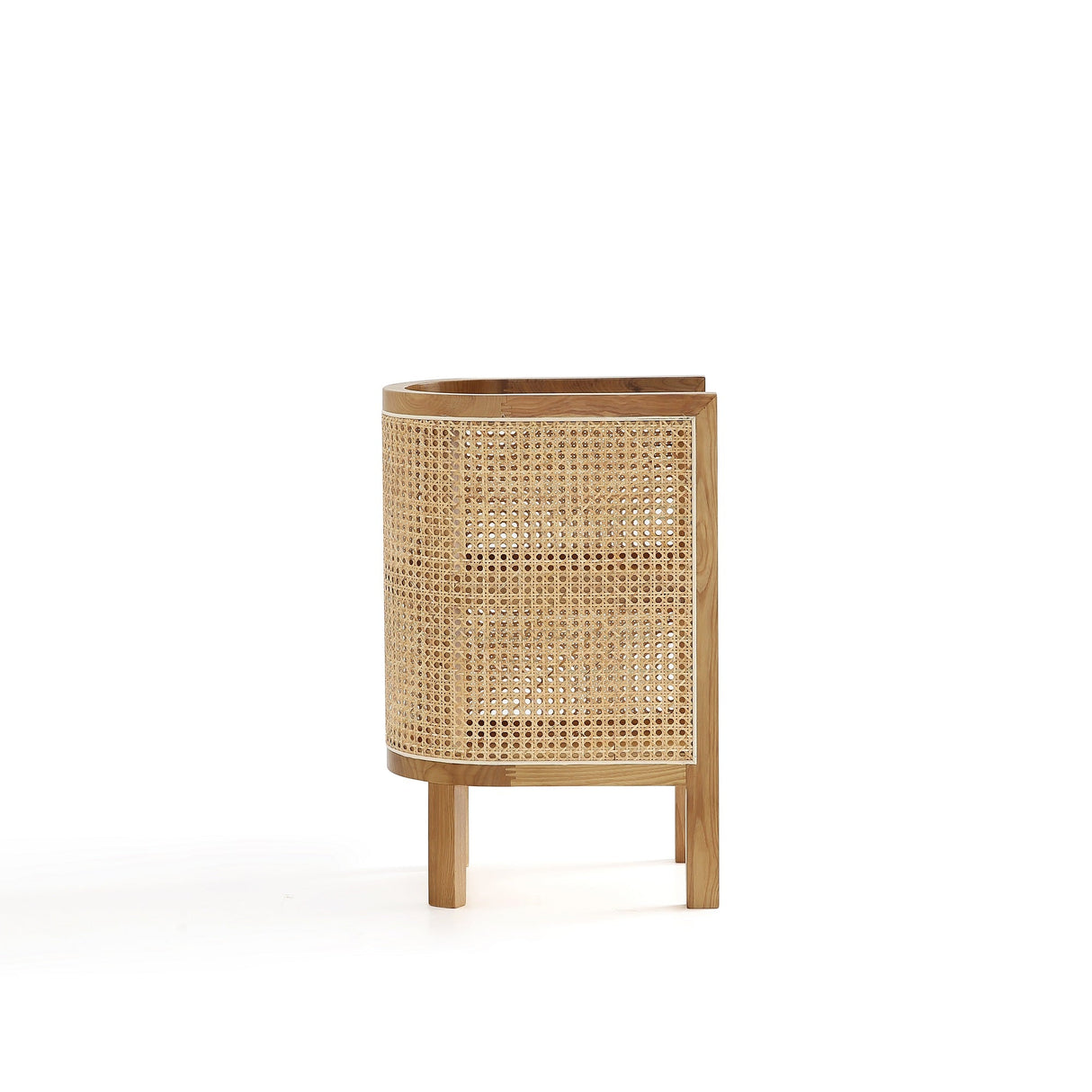 Versailles End Table in Nature Cane by Manhattan Comfort at Eve Furniture