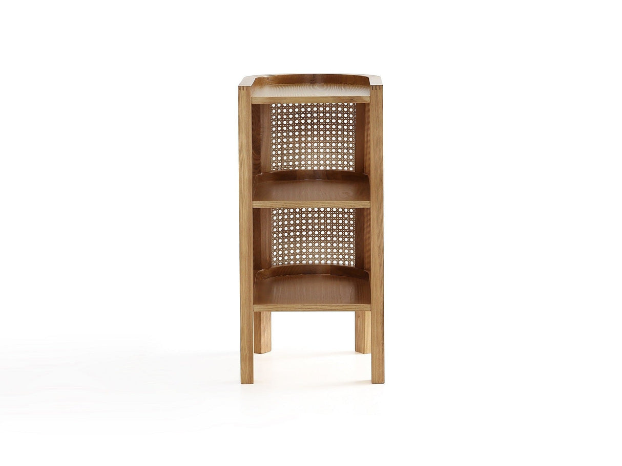 Versailles End Table in Nature Cane by Manhattan Comfort at Eve Furniture