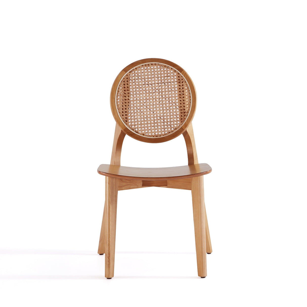 Versailles Round Dining Chair in Nature Cane (set of 2) by Manhattan Comfort at Eve Furniture