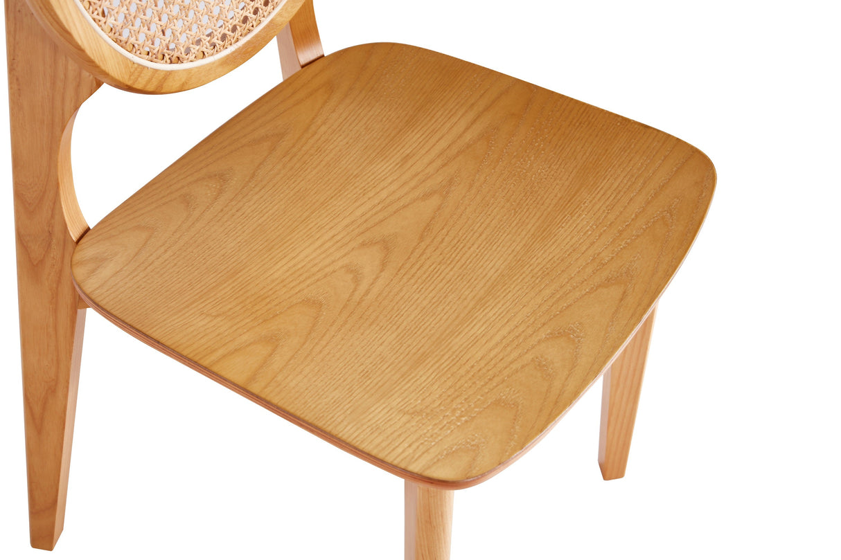 Versailles Round Dining Chair in Nature Cane (set of 2) by Manhattan Comfort at Eve Furniture