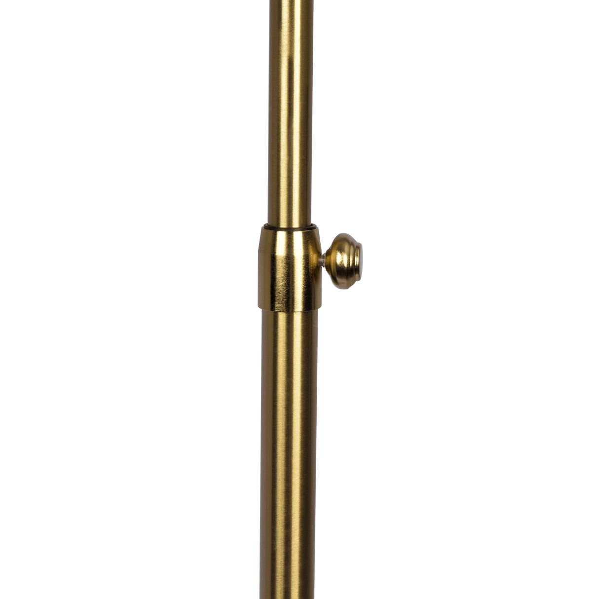 Verve Brassed Gold Floor Lamp with On/Off Switch Adjustable Led Round Base by Ashcroft Furniture at Eve Furniture
