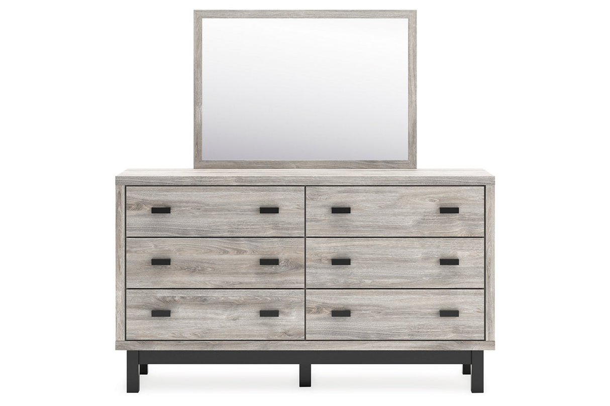 Vessalli Gray Panel Bedroom Set with 2 Nightstands by Ashley at Eve Furniture