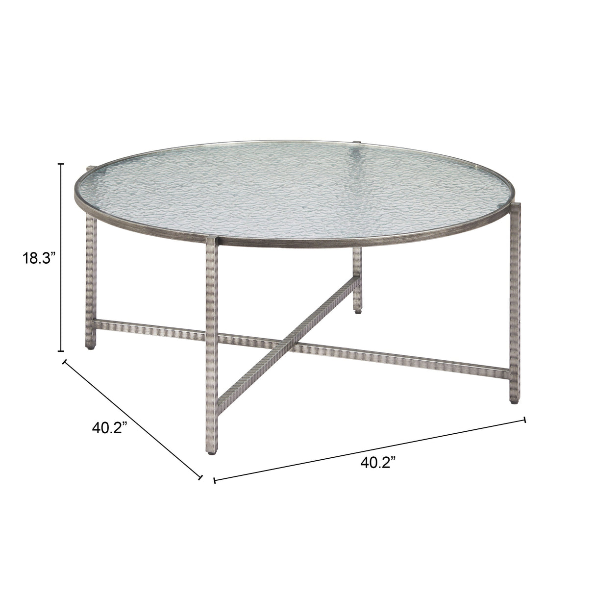 Vetro Silver Coffee Table by Zuomod at Eve Furniture