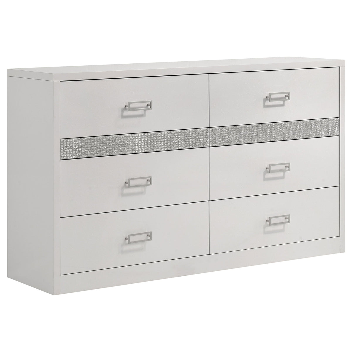 Viana White High Gloss 5-Piece Touch-Control LED Eastern King Bedroom Set by Coaster at Eve Furniture