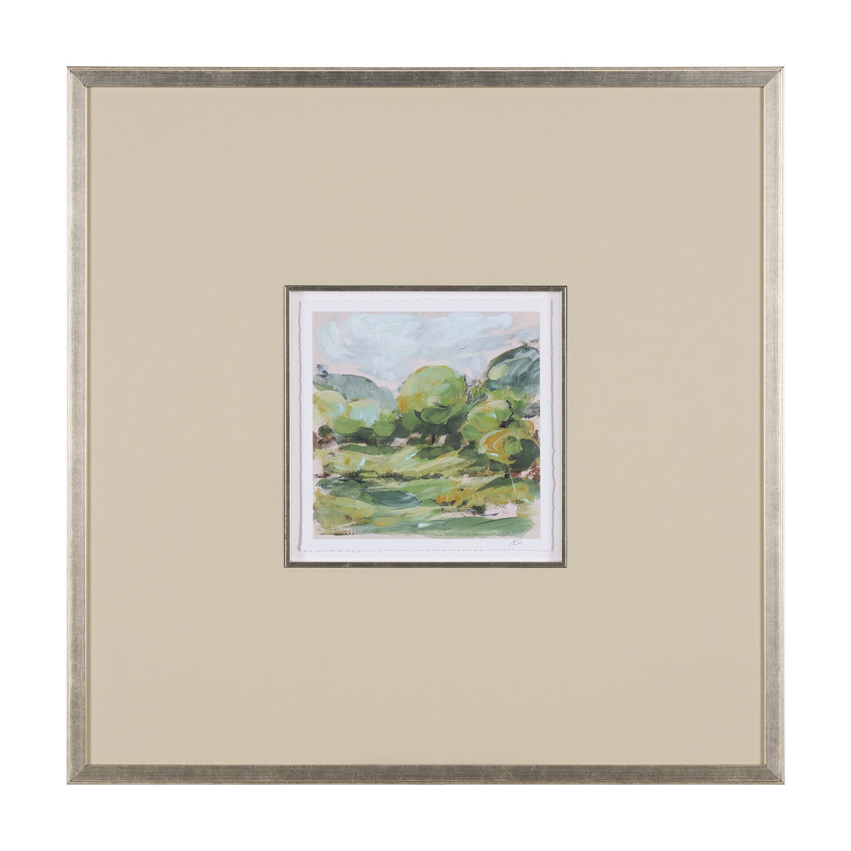 Vibrant View I by Mercana Studio a Hand Embelished Textured Framed Art Print Matted under Glass by Mercana at Eve Furniture