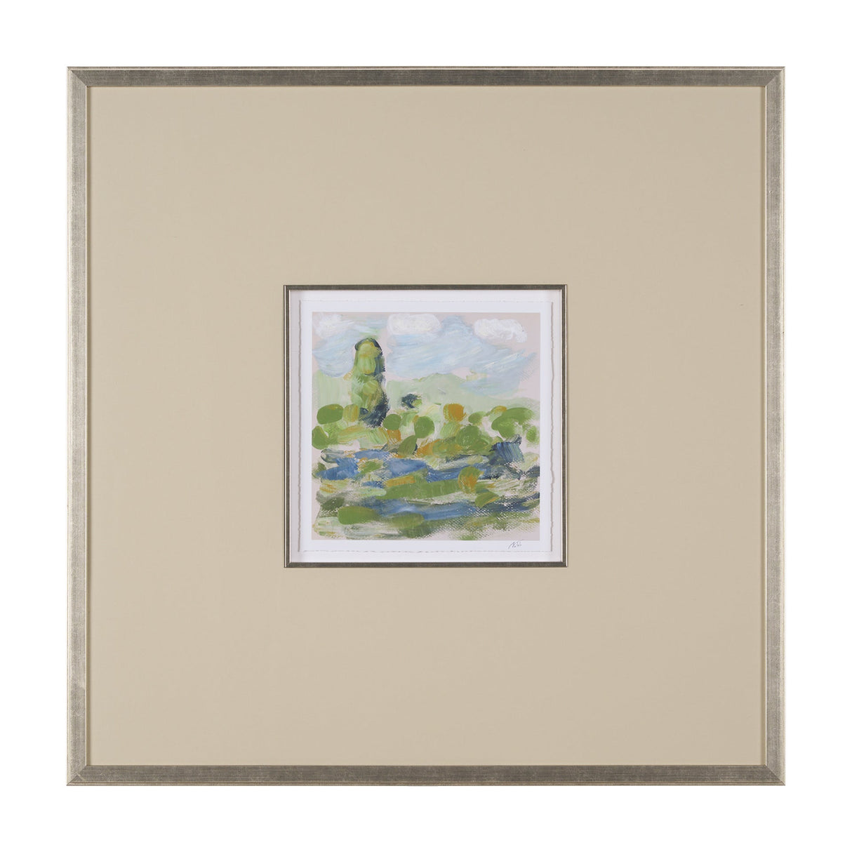Vibrant View III by Mercana Studio a Hand Embelished Textured Framed Art Print Matted under Glass by Mercana at Eve Furniture