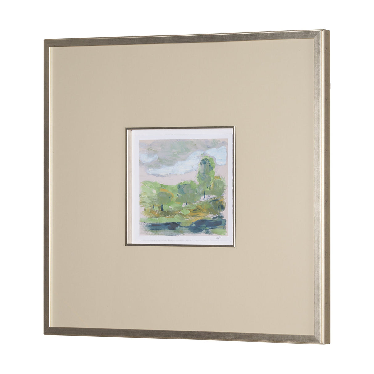 Vibrant View IV by Mercana Studio a Hand Embelished Textured Framed Art Print Matted under Glass by Mercana at Eve Furniture