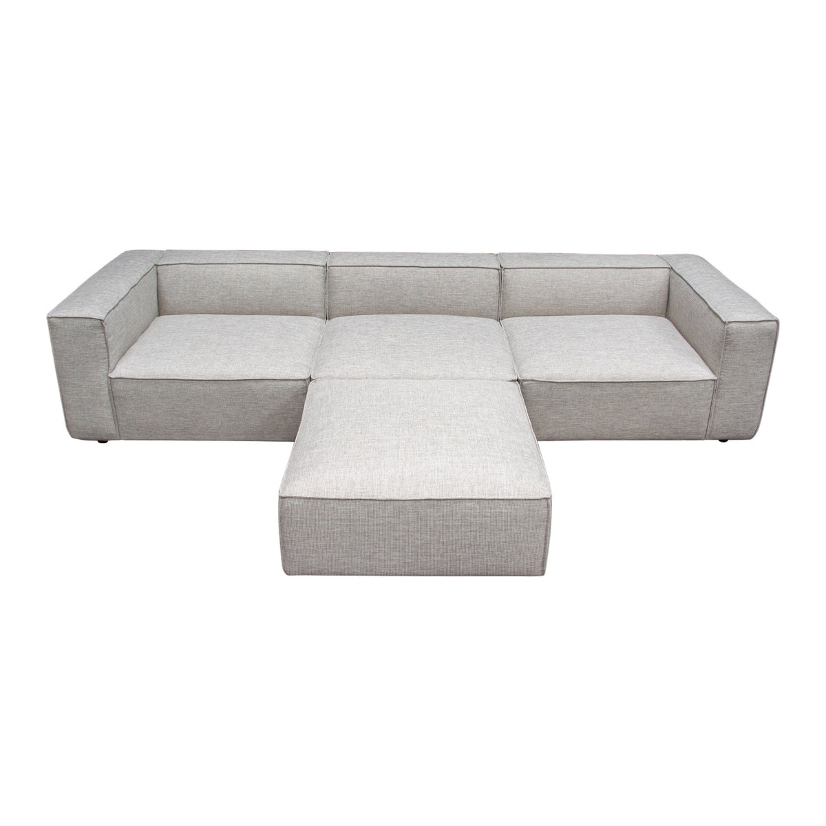 Vice Fabric 4pc Modular Sectional with Ottoman by Diamond Sofa at Eve Furniture