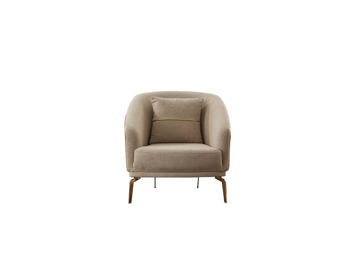 Victoria 3-pieces Living Room Set in Cream by Furnia at Eve Furniture