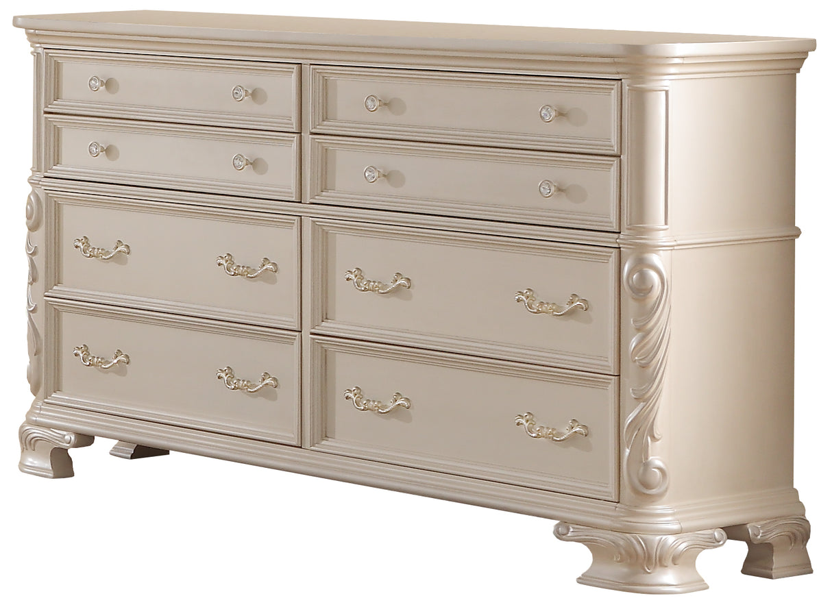 Victoria Biege/Pearl Bedroom Collection by Cosmos Furniture at Eve Furniture