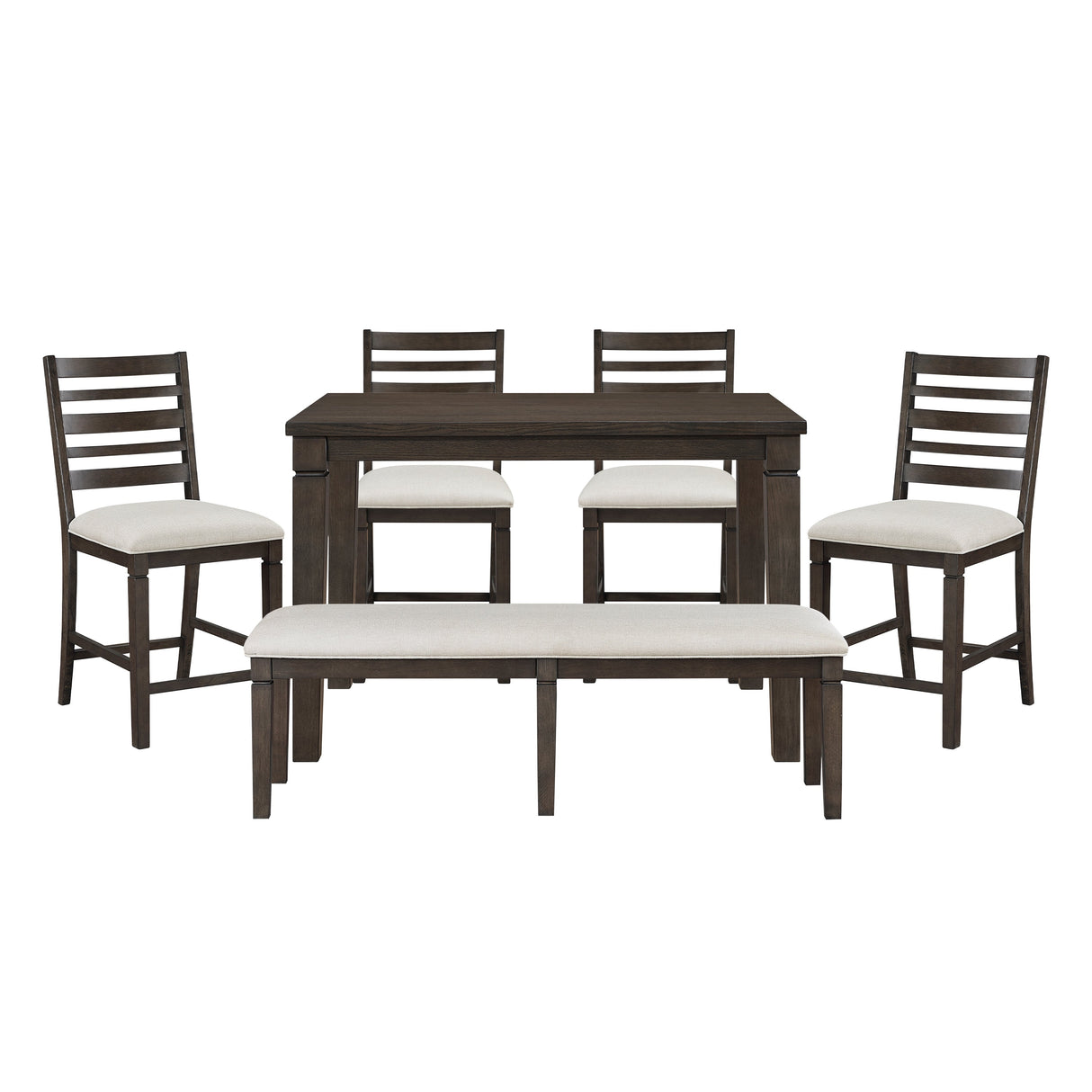 Victoria Espresso/Beige Counter Height Set by Homelegance at Eve Furniture