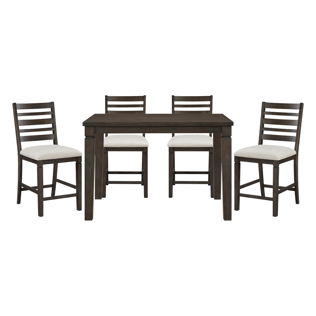 Victoria Espresso/Beige Counter Height Set by Homelegance at Eve Furniture