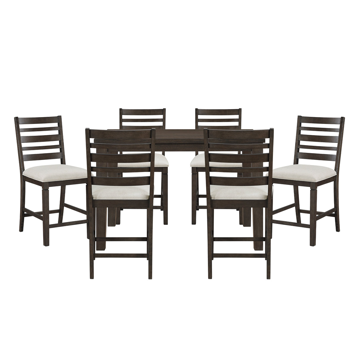 Victoria Espresso/Beige Counter Height Set by Homelegance at Eve Furniture