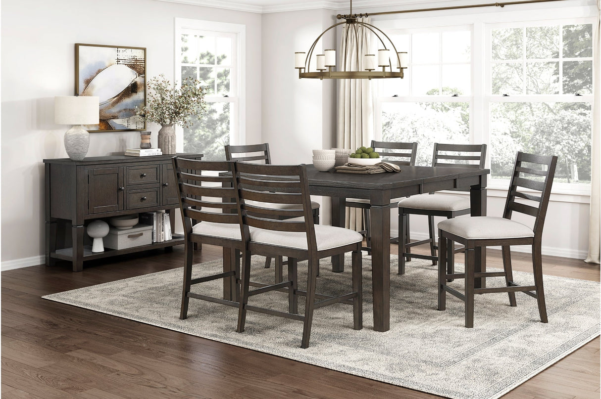 Victoria Espresso/Beige Counter Height Set by Homelegance at Eve Furniture