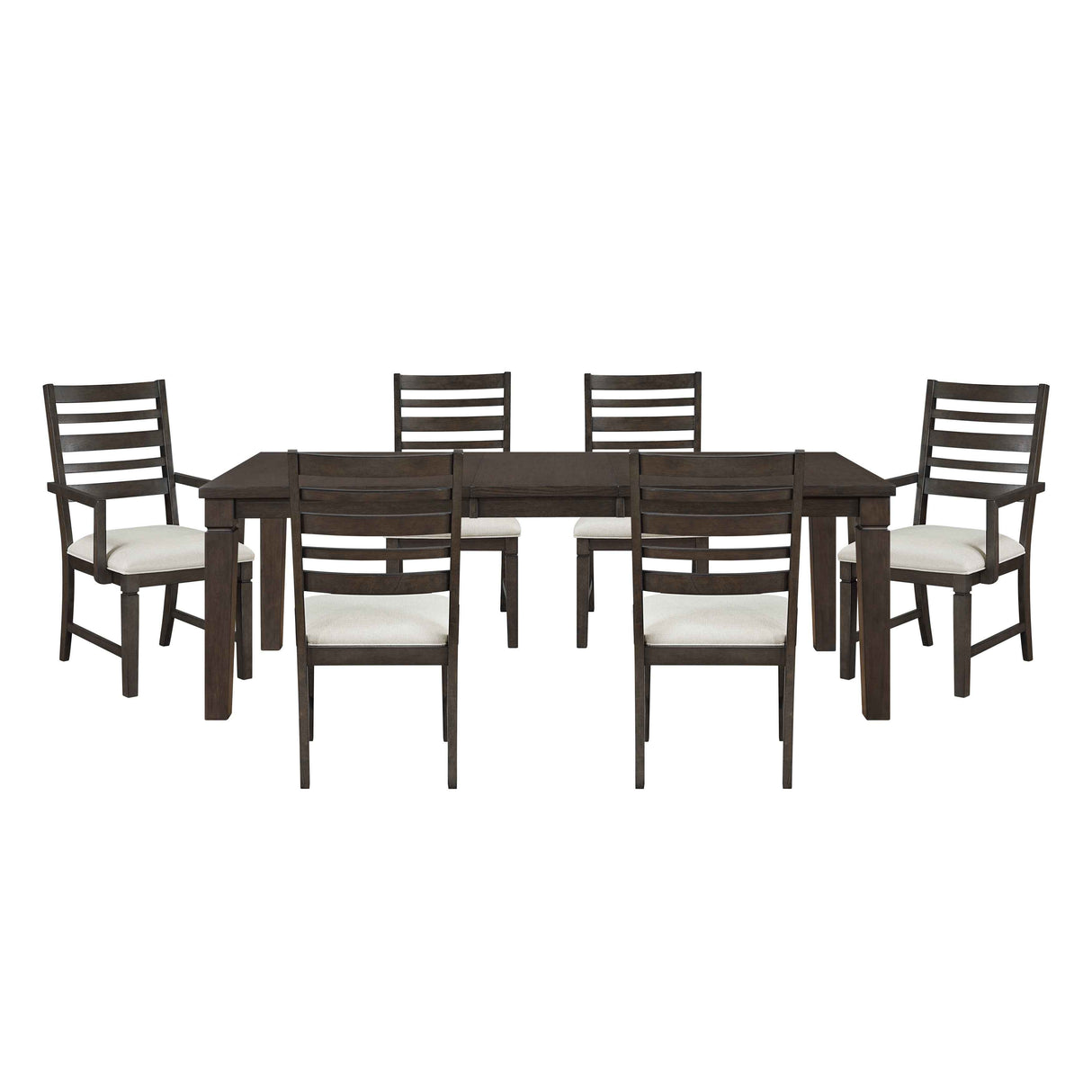 Victoria Espresso/Beige Dining Room Set