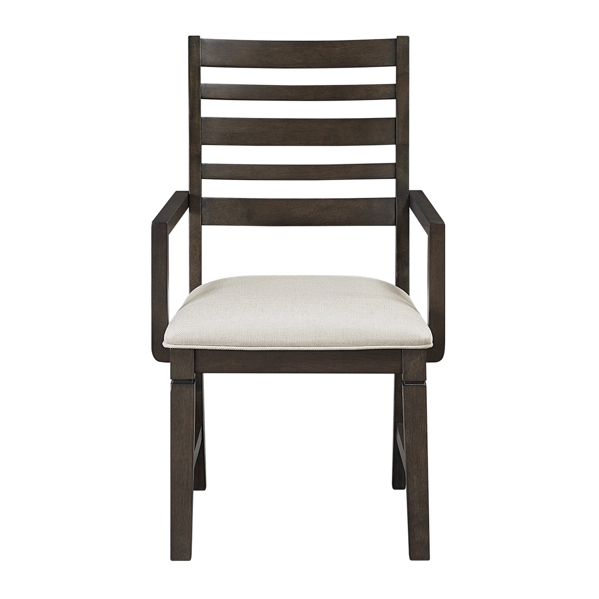 Victoria Espresso/Beige Upholstered Arm Chair, Set of 2 by Homelegance at Eve Furniture