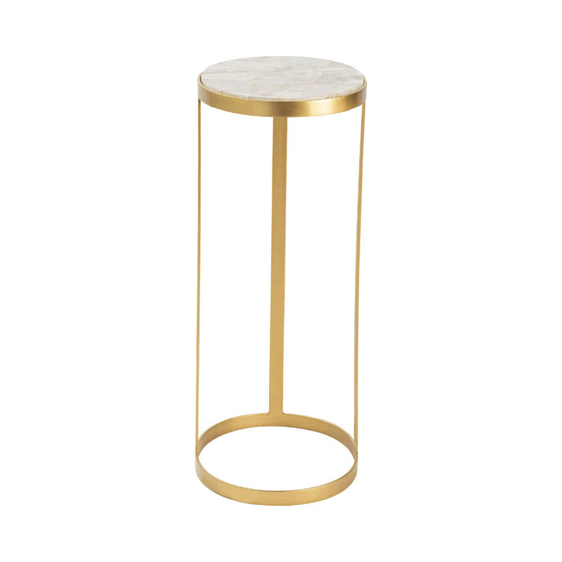 Victoria Gold/White Drink Table by Crestview at Eve Furniture