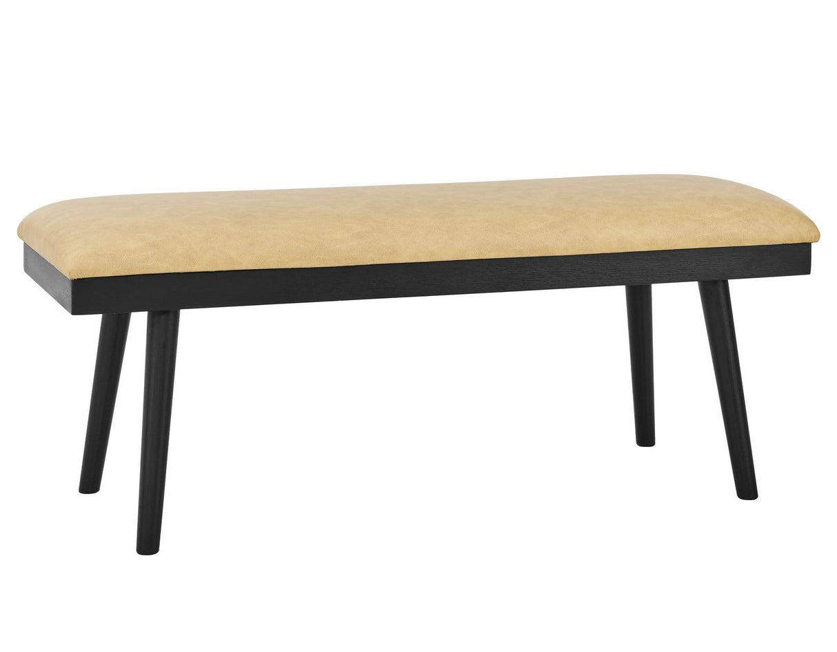 Vida 49″ Sand Vegan Leather Dining Bench by Steve Silver at Eve Furniture