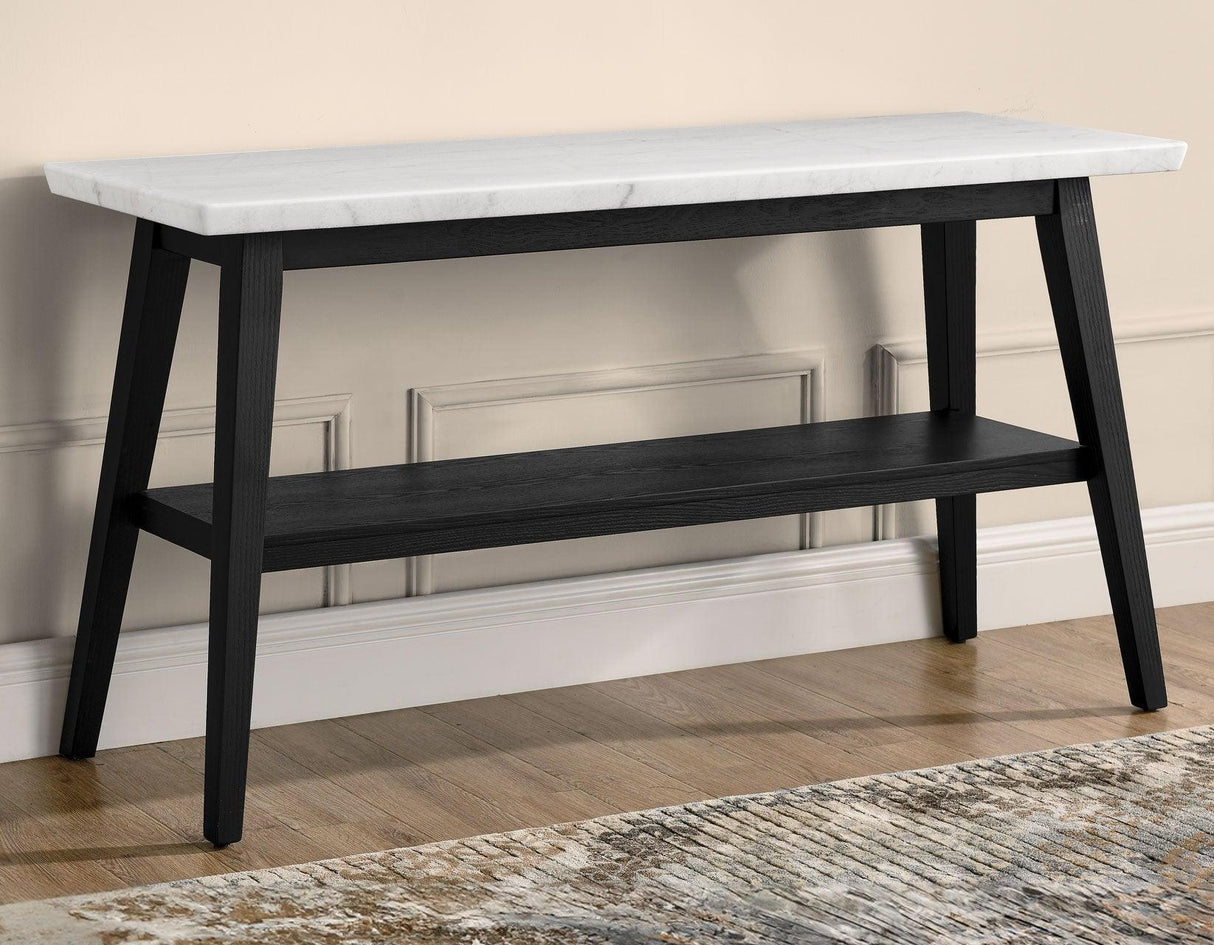 Vida Marble Top Sofa Table, Black Finish by Steve Silver at Eve Furniture