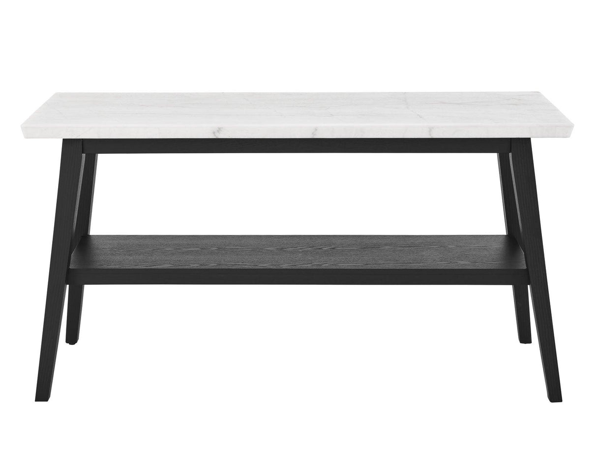 Vida Marble Top Sofa Table, Black Finish by Steve Silver at Eve Furniture