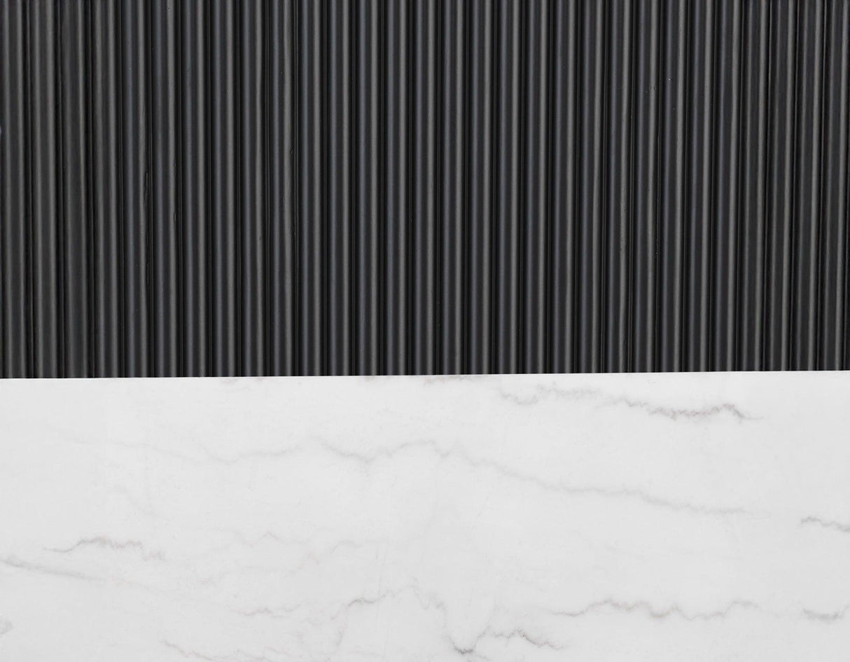 Vida Marble Top WIne Cabinet, Black Finish by Steve Silver at Eve Furniture