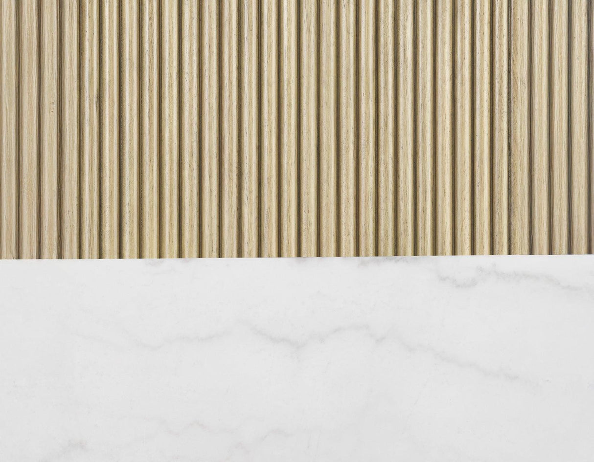 Vida Marble Top WIne Cabinet, Blonde Finish by Steve Silver at Eve Furniture