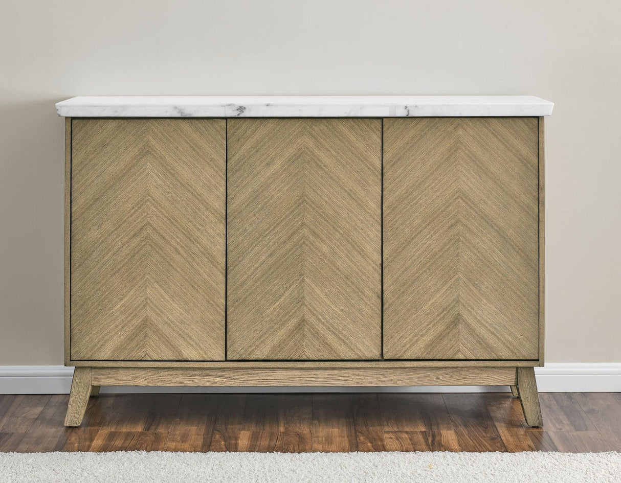 Vida White Marble Top Server by Steve Silver at Eve Furniture