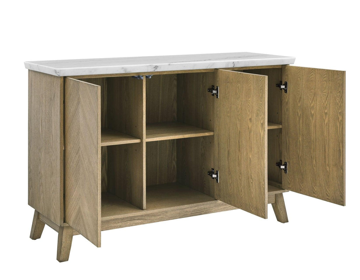 Vida White Marble Top Server by Steve Silver at Eve Furniture