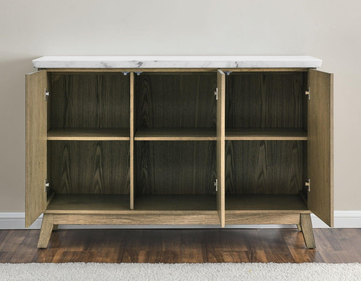 Vida White Marble Top Server by Steve Silver at Eve Furniture