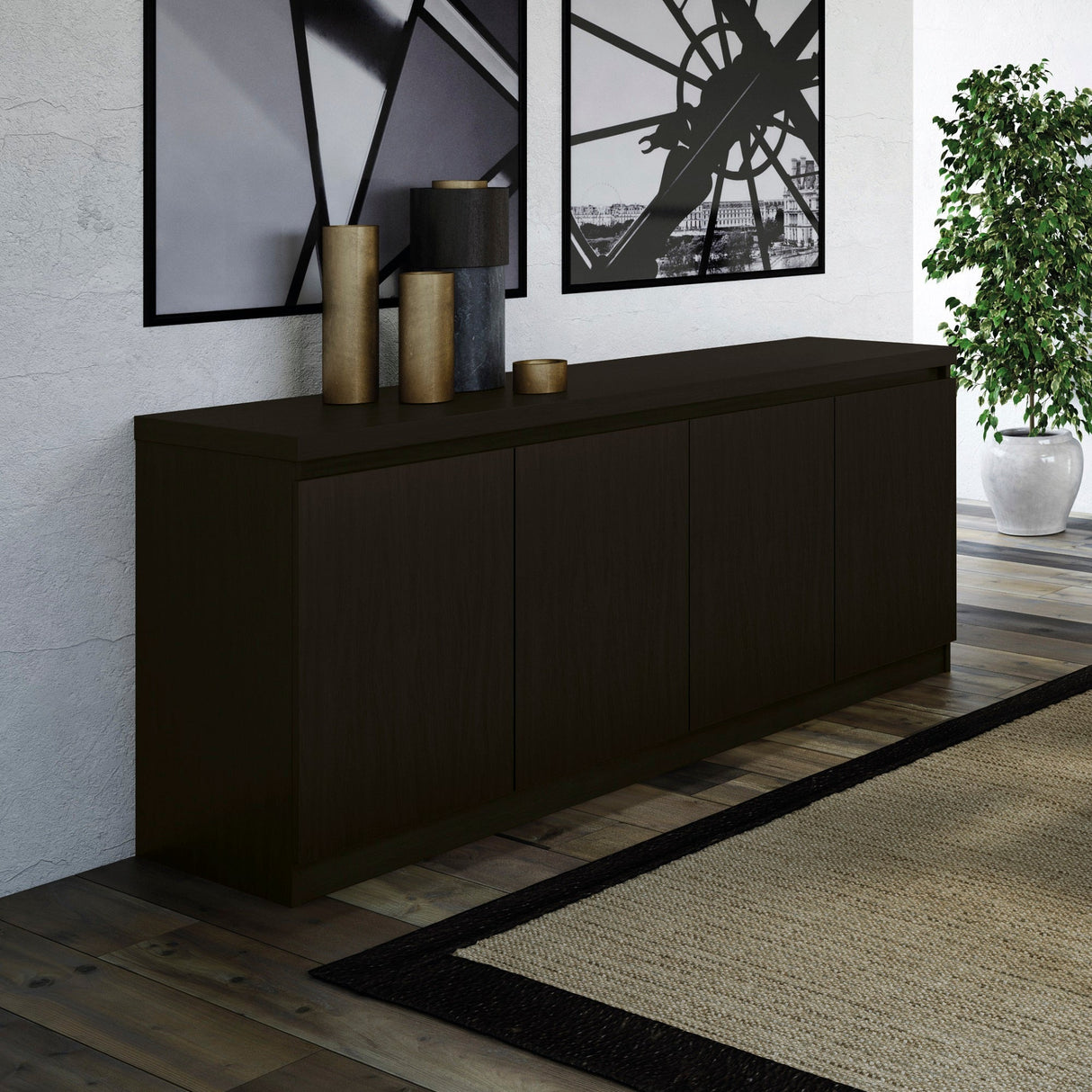 Viennese Sideboard in Black Matte by Manhattan Comfort at Eve Furniture