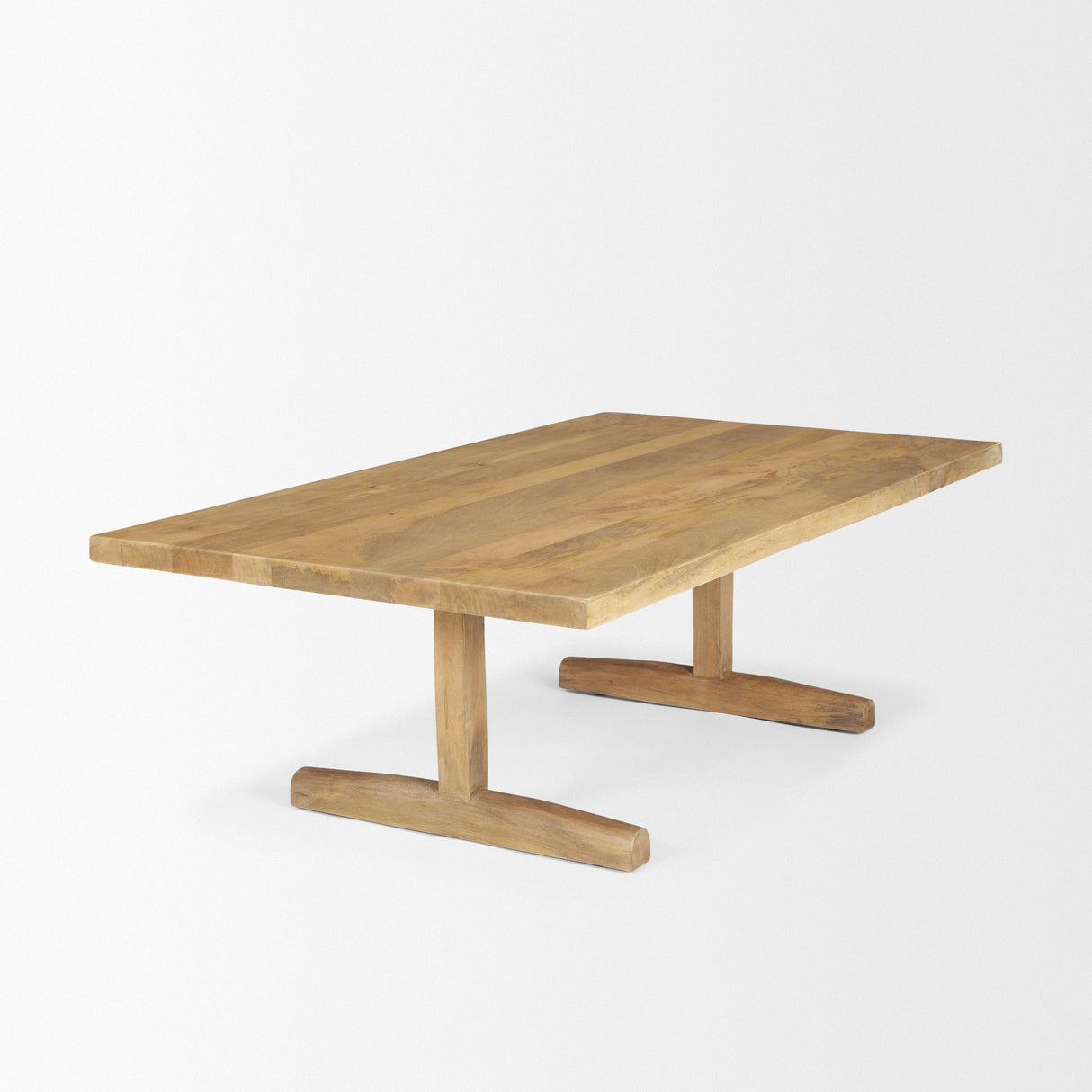 Viktor 55"L Light Brown Solid Wood Coffee Table by Mercana at Eve Furniture