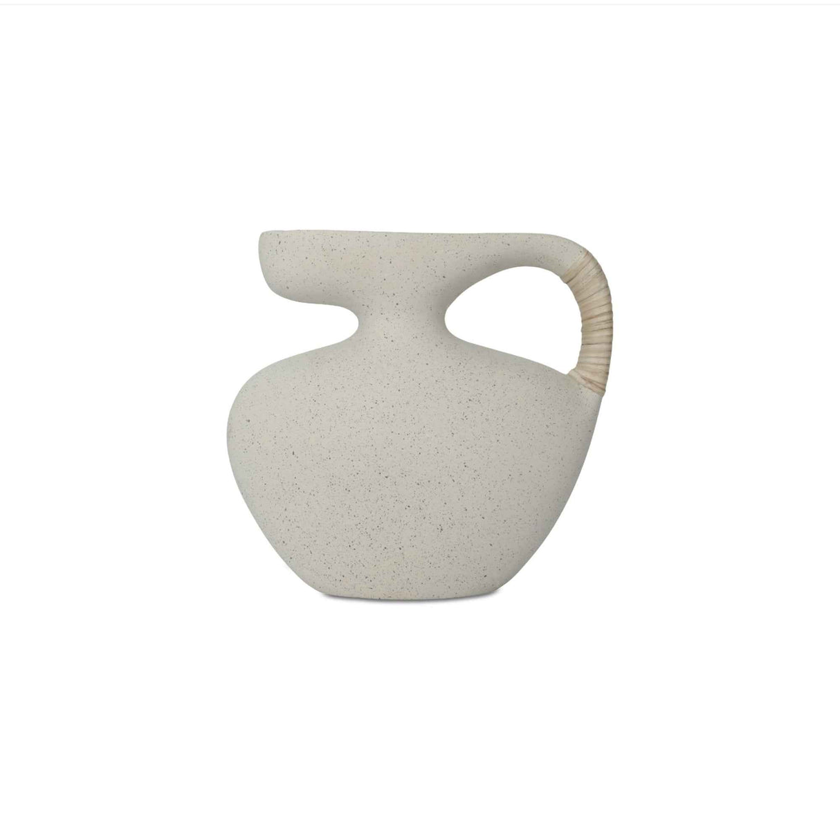 Vila Cream White 9.5-in Sculptural Vessel by Moe's Home at Eve Furniture