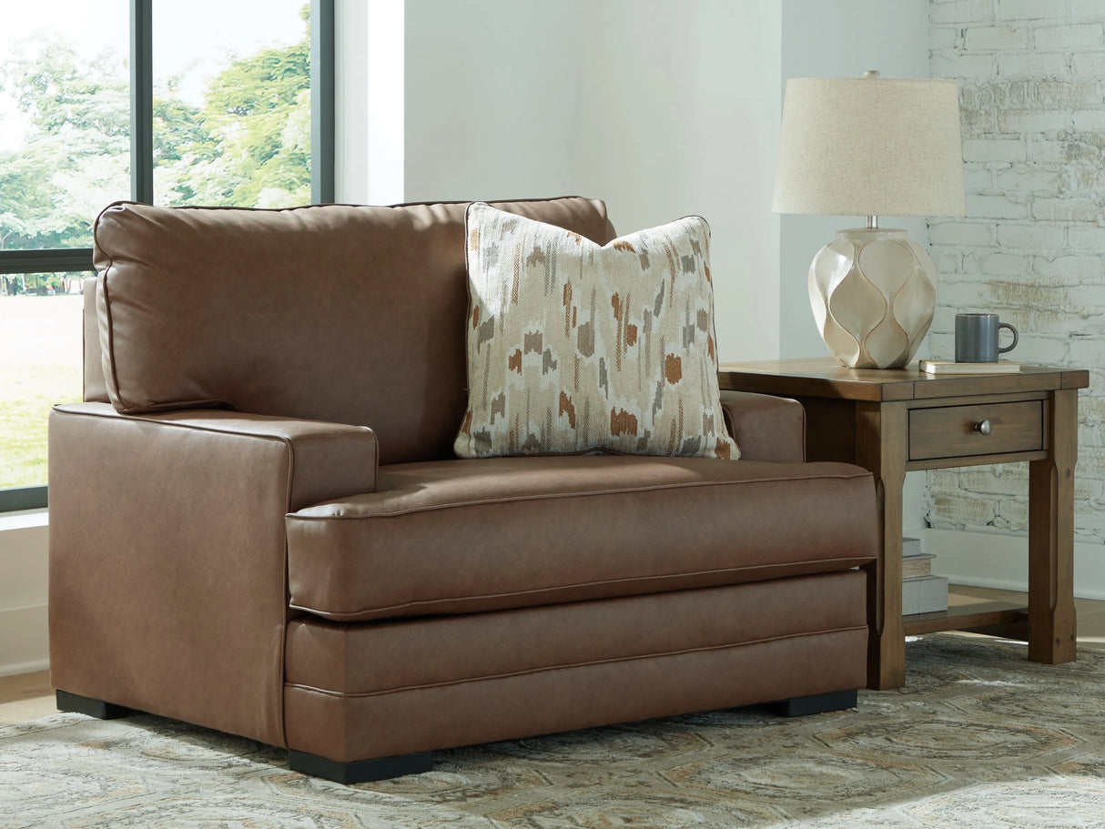 VillaCourt Caramel Oversized Chair by Ashley at Eve Furniture