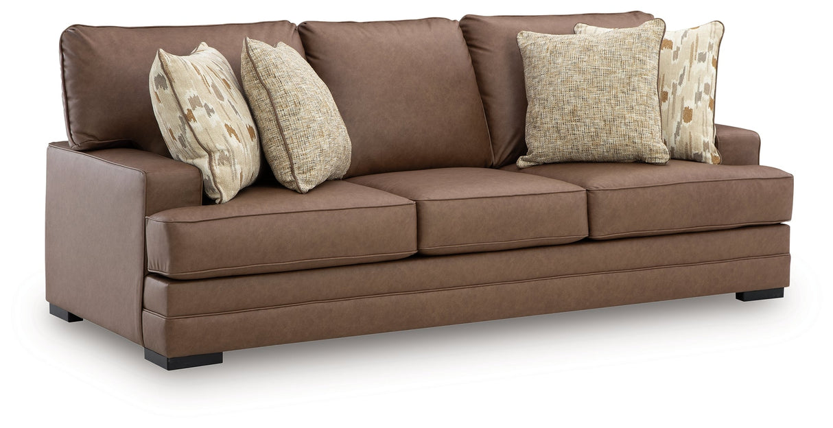 VillaCourt Caramel Sofa by Ashley at Eve Furniture