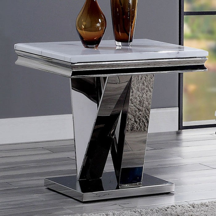 Villarsglane Chrome End Table by Furniture of America at Eve Furniture