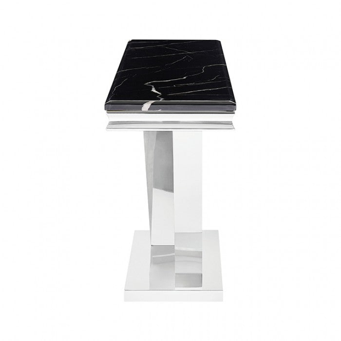 Villarsglane Chrome/Black Sofa Table by Furniture of America at Eve Furniture