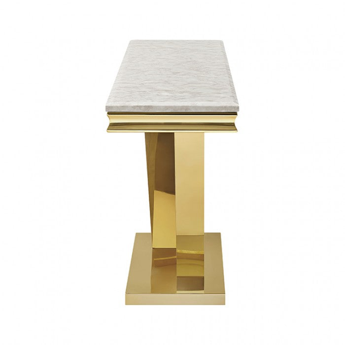 Villarsglane Gold/Beige Sofa Table by Furniture of America at Eve Furniture