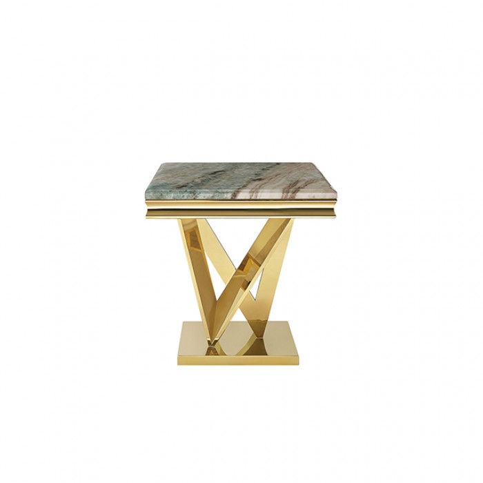 Villarsglane Gold/Green End Table by Furniture of America at Eve Furniture