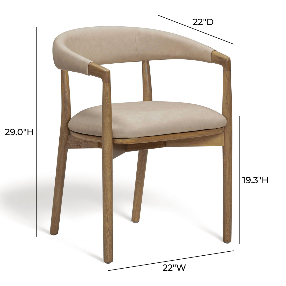 Vina Vegan Leather Dining Chair by TOV Furniture at Eve Furniture