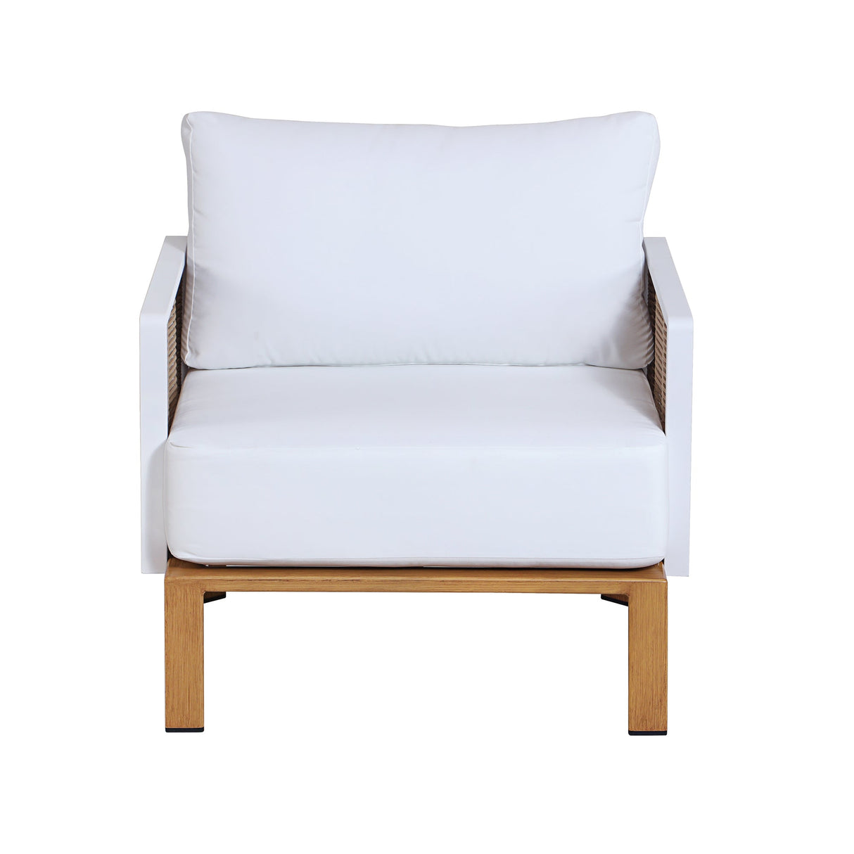 Vine 4-Piece Patio Conversation Set in Cream by Manhattan Comfort at Eve Furniture