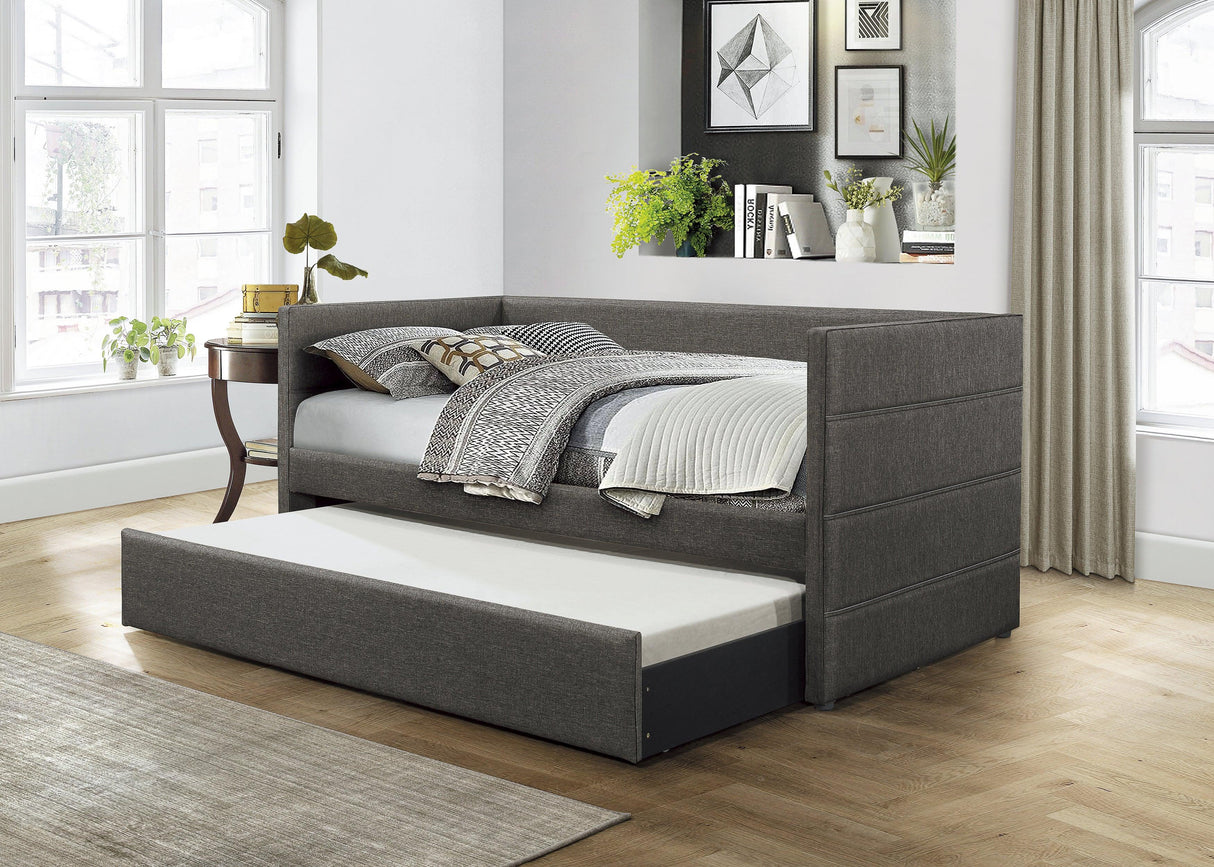 Vining Dark Gray Daybed with Trundle by Homelegance at Eve Furniture