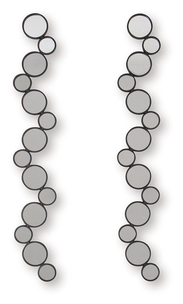 Vinler Black Accent Mirror Set (Set of 2) by Ashley at Eve Furniture