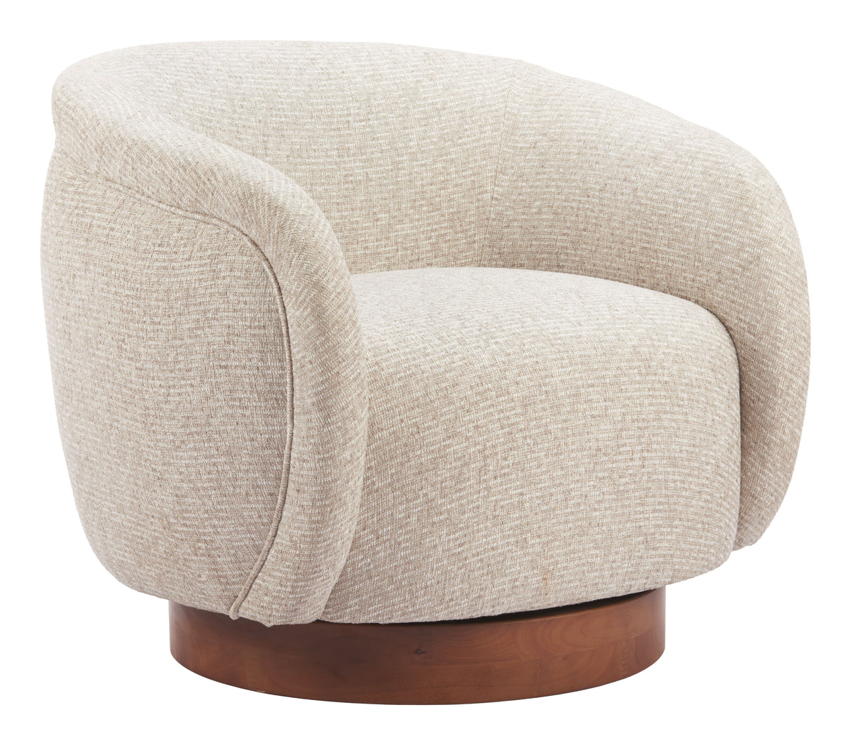 Vinta Beige Swivel Chair by Zuomod at Eve Furniture