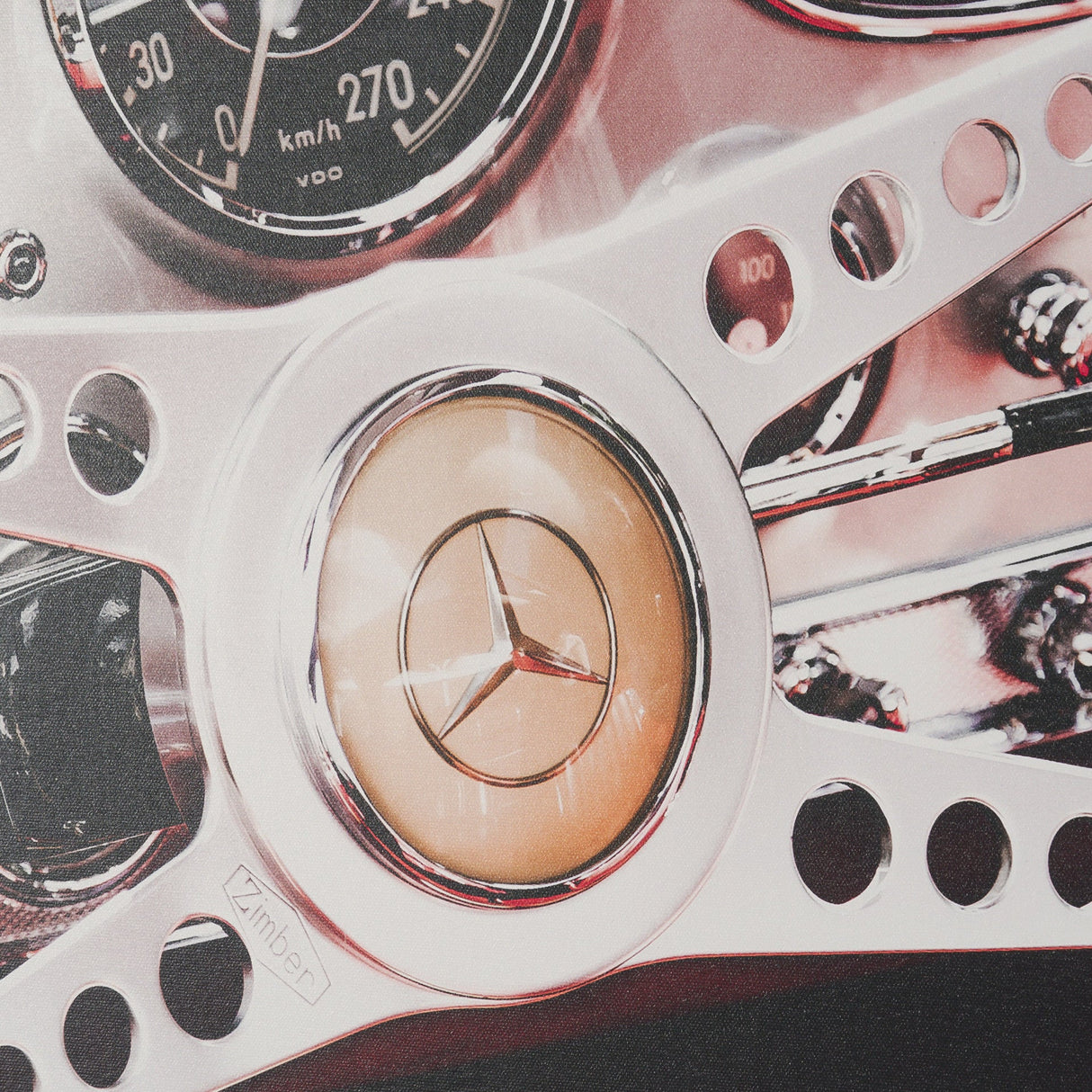 Vintage Car by Magda Izzard Textured Framed Art Print Matted under Glass by Mercana at Eve Furniture