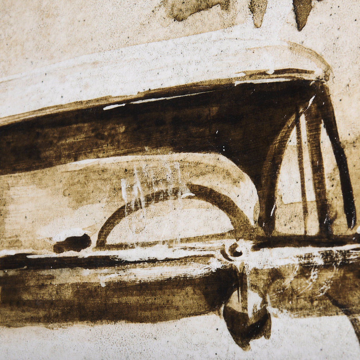 Vintage Car Picture IV by Mercana Studio a Hand Embellished Textured Canvas by Mercana at Eve Furniture