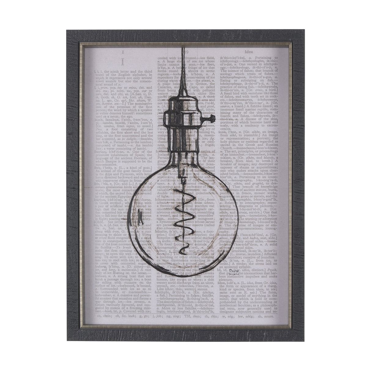 Vintage Page II by Mercana Studio a Hand Embellished Textured Framed Art Print by Mercana at Eve Furniture